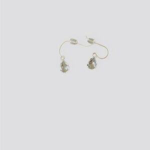 🩵 Elegant Silver & Aquamarine Teardrop Earrings!! 🩵